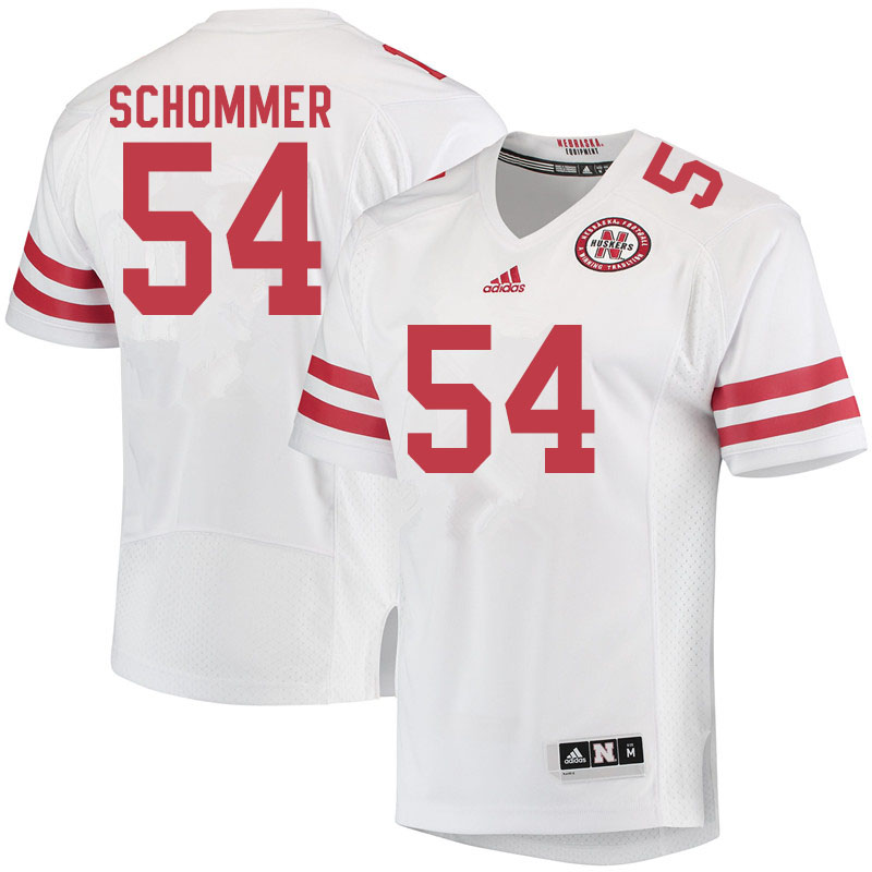 Men #54 Ryan Schommer Nebraska Cornhuskers College Football Jerseys Sale-White - Click Image to Close